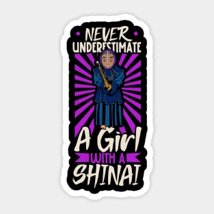 Never underestimate a girl with shinai - Kendo Sticker